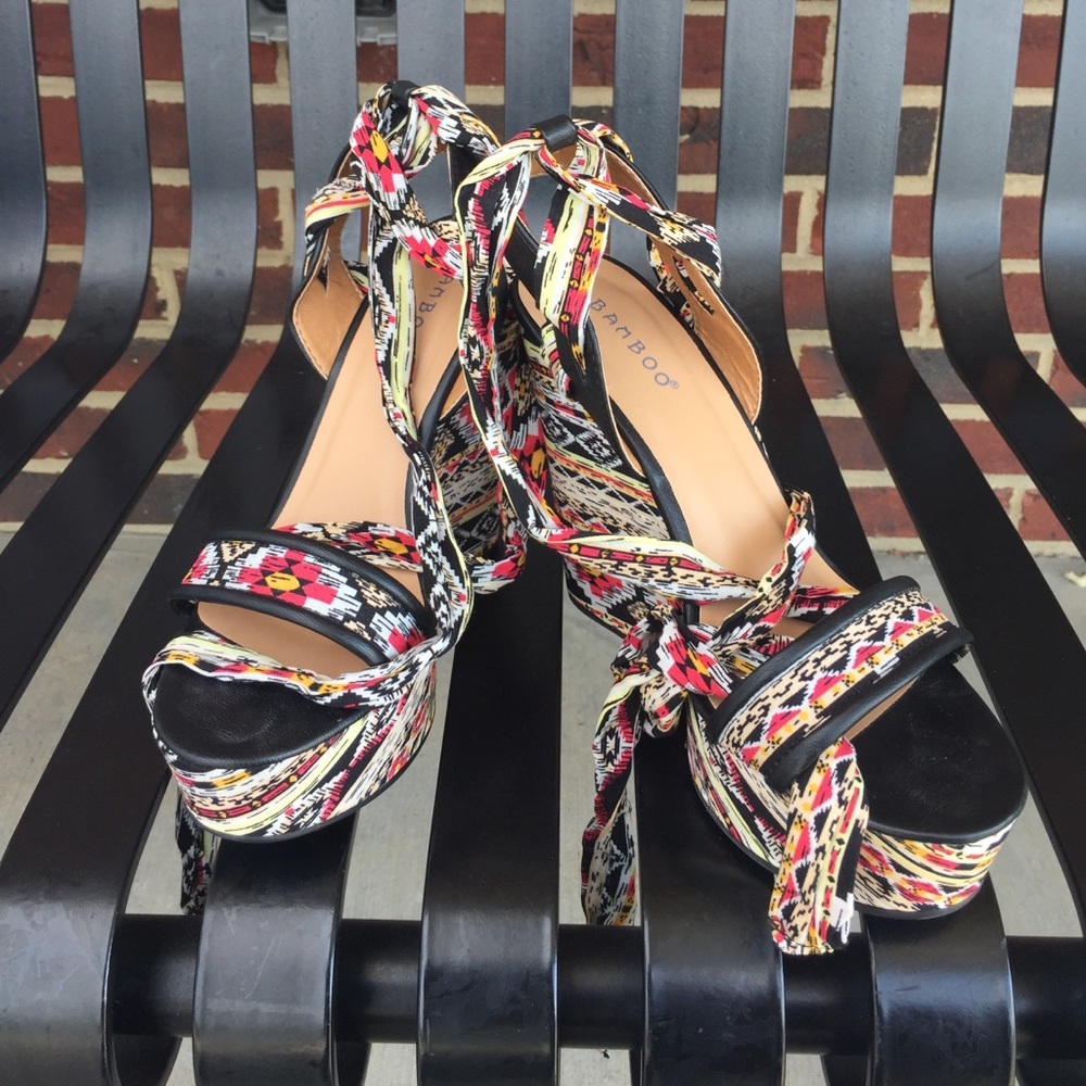 Lace up wedge